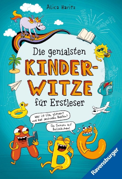 Buchcover und Innenansicht für das Buch: Die genialsten Kinderwitze für Erstleser