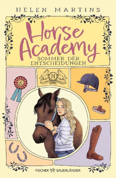 Buchcover und Innenansicht für das Buch: Horse Academy - Sommer der Entscheidungen