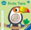 Buchcover und Innenansicht für das Buch: Play+ Schütteln, rasseln, spielen Erste Tiere - ab 6 Monate