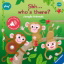 Buchcover und Innenansicht für das Buch: Play+ Shh ... who's there? Jungle Animals