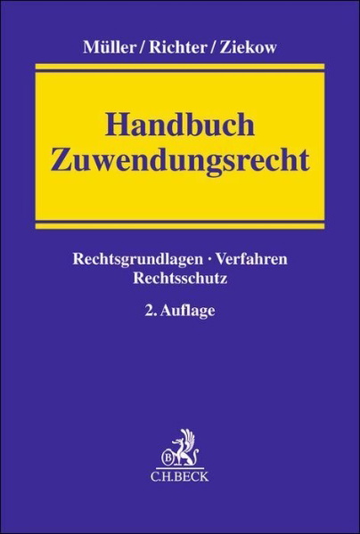 Buchcover und Innenansicht für das Buch: Handbuch Zuwendungsrecht