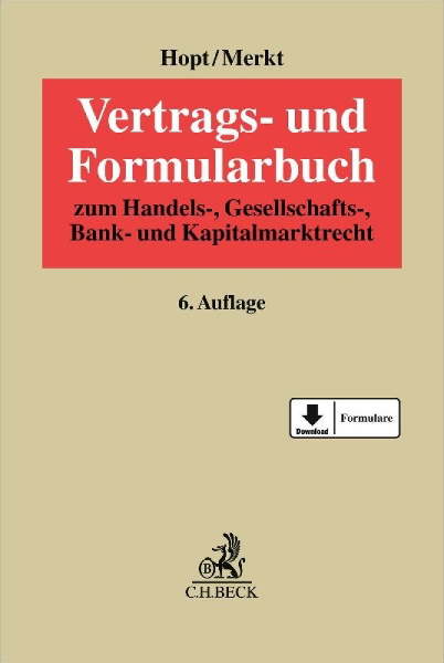 Buchcover und Innenansicht für das Buch: Vertrags- und Formularbuch