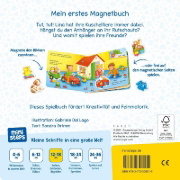 Buchcover und Innenansicht für das Buch: ministeps: Mein erstes Magnetbuch: Wer spielt womit? Meine Welt
