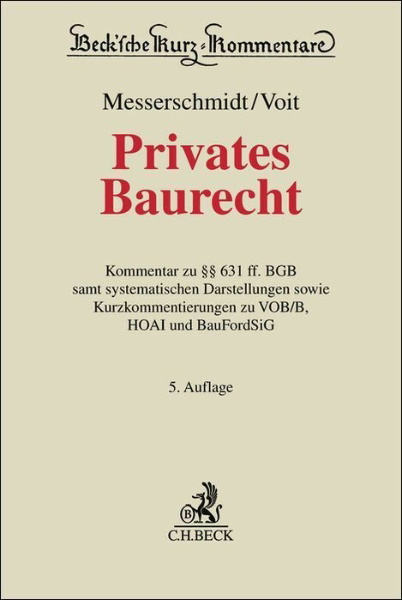 Buchcover und Innenansicht für das Buch: Privates Baurecht