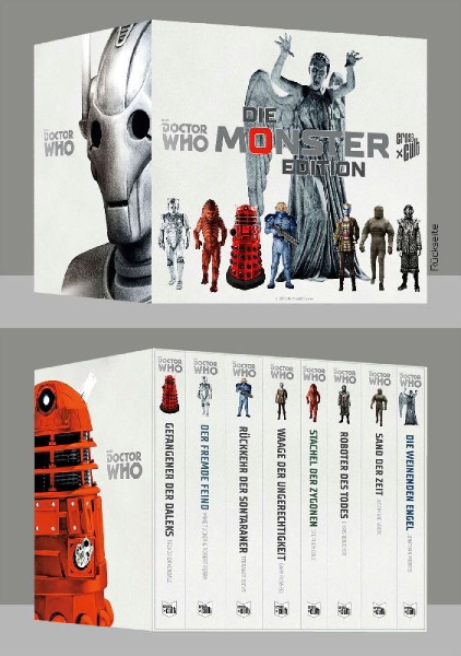 Buchcover und Innenansicht für das Buch: Doctor Who Monster-Edition: Schuber mit Band 1-8