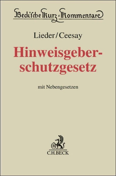 Buchcover und Innenansicht für das Buch: Hinweisgeberschutzgesetz. HinSchG