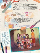Buchcover und Innenansicht für das Buch: Les Carnets de Cerise 2