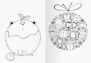 Buchcover und Innenansicht für das Buch: A Million Christmas Cats