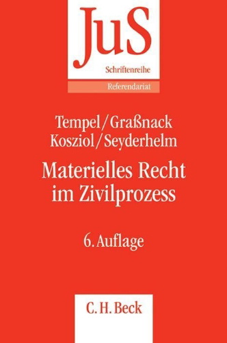 Buchcover und Innenansicht für das Buch: Materielles Recht im Zivilprozess