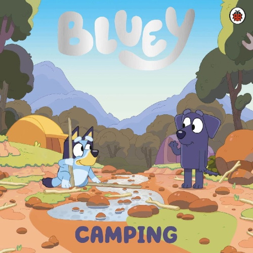Buchcover und Innenansicht für das Buch: Bluey: Camping