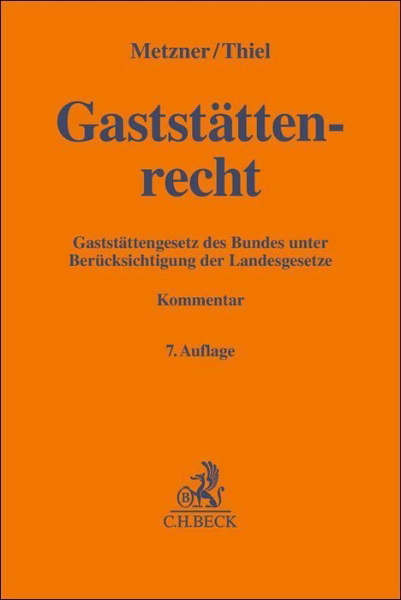 Buchcover und Innenansicht für das Buch: Gaststättenrecht
