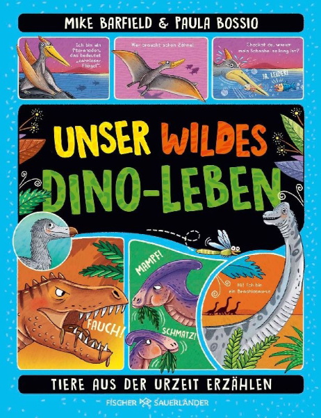 Buchcover und Innenansicht für das Buch: A wild life of Dinosaurs