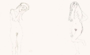 Buchcover und Innenansicht für das Buch: Gustav Klimt: Erotische Zeichnungen/ Erotic Sketchbook