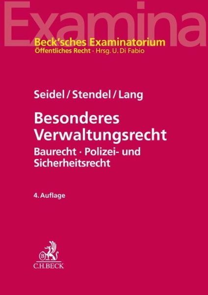 Buchcover und Innenansicht für das Buch: Besonderes Verwaltungsrecht