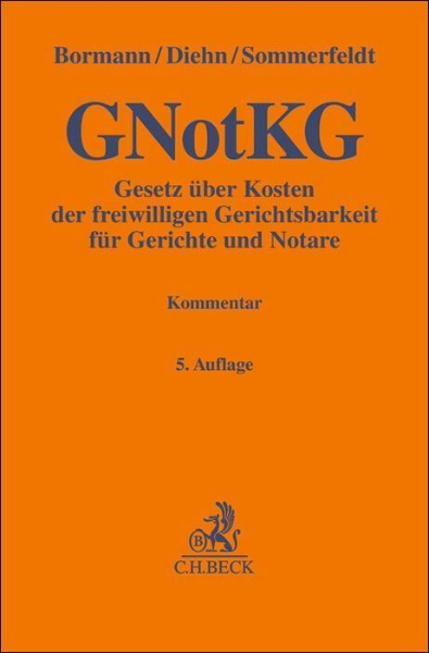 Buchcover und Innenansicht für das Buch: Gesetz über Kosten der freiwilligen Gerichtsbarkeit für Gerichte und Notare. GNotKG