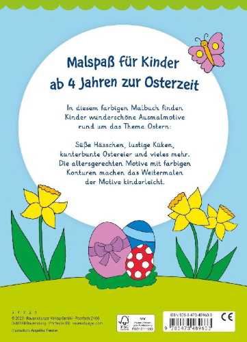 Buchcover und Innenansicht für das Buch: Allererstes Malen: Ostern