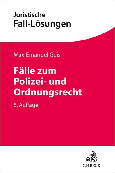 Buchcover und Innenansicht für das Buch: Fälle zum Polizei- und Ordnungsrecht