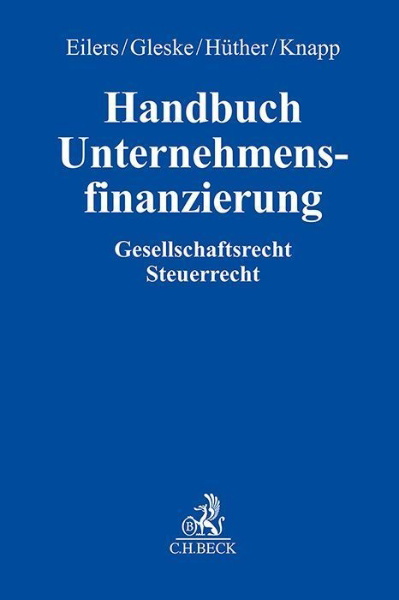 Buchcover und Innenansicht für das Buch: Handbuch Unternehmensfinanzierung
