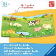 Buchcover und Innenansicht für das Buch: Mein liebstes Puzzle-Spielbuch - Tiere