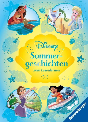 Buchcover und Innenansicht für das Buch: Disney Sommergeschichten - Erstlesebuch ab 7 Jahren zum Lesenlernen