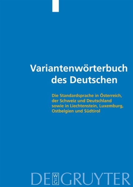 Buchcover und Innenansicht für das Buch: Variantenwörterbuch des Deutschen