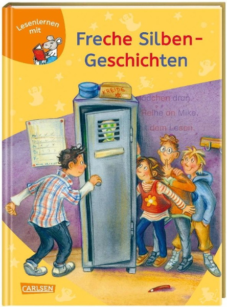 Buchcover und Innenansicht für das Buch: LESEMAUS zum Lesenlernen Sammelbände: Freche Silben-Geschichten