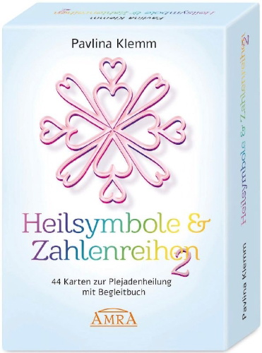 Buchcover und Innenansicht für das Buch: Heilsymbole & Zahlenreihen 2: Weitere 44 Karten zur Plejadenheilung mit Begleitbuch