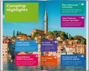 Buchcover und Innenansicht für das Buch: MARCO POLO Camper Guide Kroatien & Montenegro