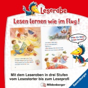 Buchcover und Innenansicht für das Buch: Das kleine Gespenst geht in die Schule - Leserabe 1. Klasse - Erstlesebuch für Kinder ab 6 Jahren