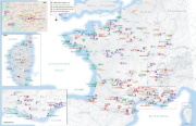 Buchcover und Innenansicht für das Buch: In 225 Reisen durch Frankreich