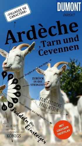 Buchcover und Innenansicht für das Buch: DUMONT direkt Reiseführer Ardeche, Tarn und Cevennen