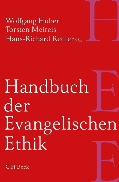 Buchcover und Innenansicht für das Buch: Handbuch der Evangelischen Ethik