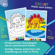 Buchcover und Innenansicht für das Buch: CreArt Malen nach Zahlen ab 5: Dinosaurier