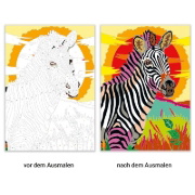 Buchcover und Innenansicht für das Buch: Malen nach Zahlen - Animal Dreams