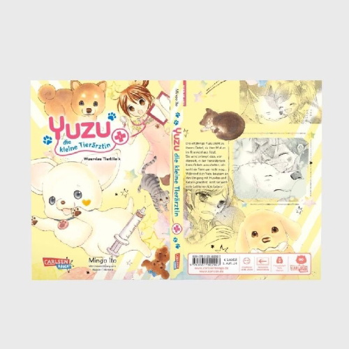 Buchcover und Innenansicht für das Buch: Yuzu no Dobutsu Karte