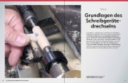 Buchcover und Innenansicht für das Buch: Füllfeder, Kugelschreiber & Stifte drechseln