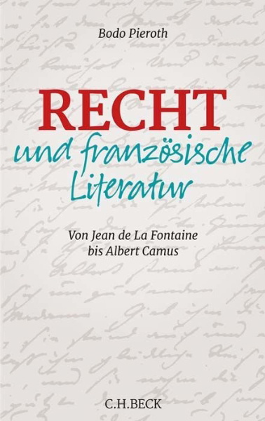 Buchcover und Innenansicht für das Buch: Recht und französische Literatur