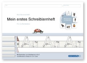 Buchcover und Innenansicht für das Buch: Mein erstes Schreiblernheft. Für alle Buchstaben auf speziellem Schreiblernpapier