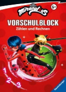 Buchcover und Innenansicht für das Buch: Miraculous - Mein Vorschulblock Zählen und Rechnen