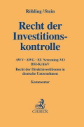 Buchcover und Innenansicht für das Buch: Recht der Investitionskontrolle