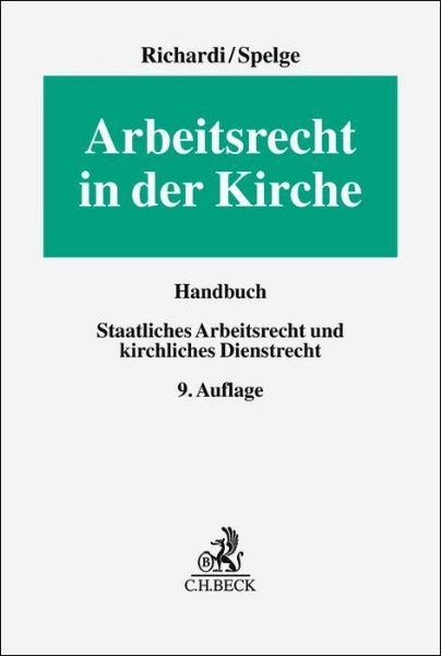 Buchcover und Innenansicht für das Buch: Arbeitsrecht in der Kirche