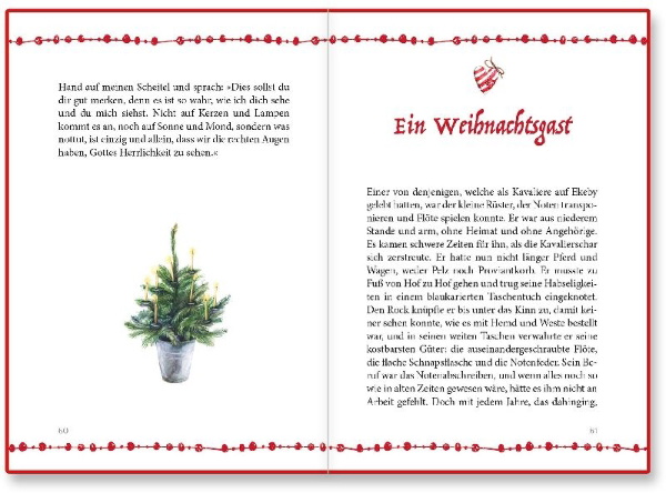 Buchcover und Innenansicht für das Buch: Geschichten zur Weihnacht