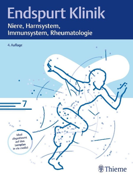 Buchcover und Innenansicht für das Buch: Endspurt Klinik: Niere, Harnsystem, Immunsystem, Rheumatologie