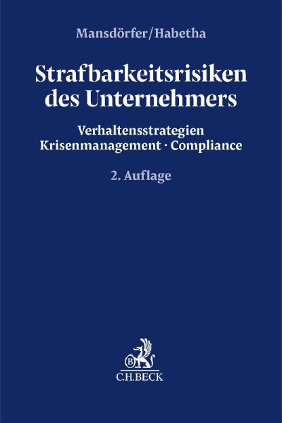 Buchcover und Innenansicht für das Buch: Strafbarkeitsrisiken des Unternehmers