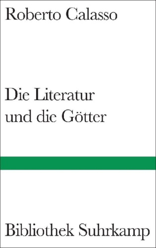 Buchcover und Innenansicht für das Buch: Die Literatur und die Götter