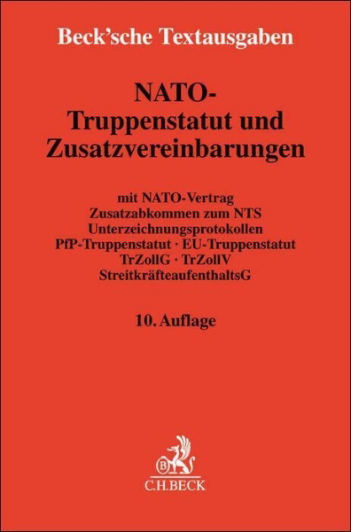 Buchcover und Innenansicht für das Buch: NATO-Truppenstatut und Zusatzvereinbarungen
