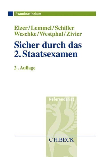 Buchcover und Innenansicht für das Buch: Sicher durch das 2. Staatsexamen
