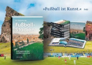 Buchcover und Innenansicht für das Buch: Der Weltatlas der Fußball-Stadien