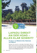 Buchcover und Innenansicht für das Buch: BVA Die 30 schönsten E-Bike Touren im Ruhrgebiet - Über Flussradwege und Alte Bahntrassen mit Knotenpunkten