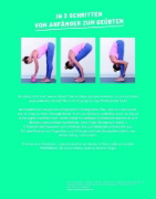 Buchcover und Innenansicht für das Buch: Yoga für Ungelenkige I Das Buch für Anfänger